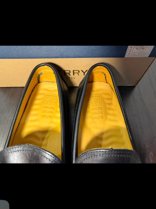 Sperry Gold Cup Meridian Leather Driving Loafers Black Mens 7.5M main image 9
